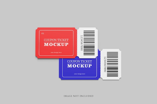 Coupon ticket mockup