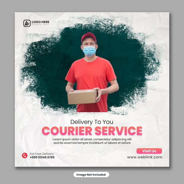 Courier service social media post design