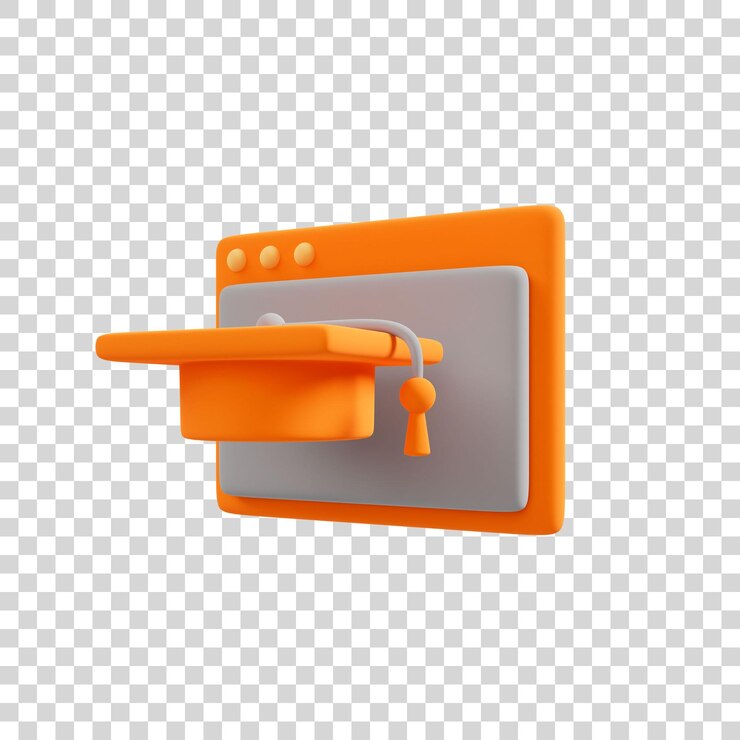 Course finished, graduation, online courses, online learning, graduation, education learning 3D icon