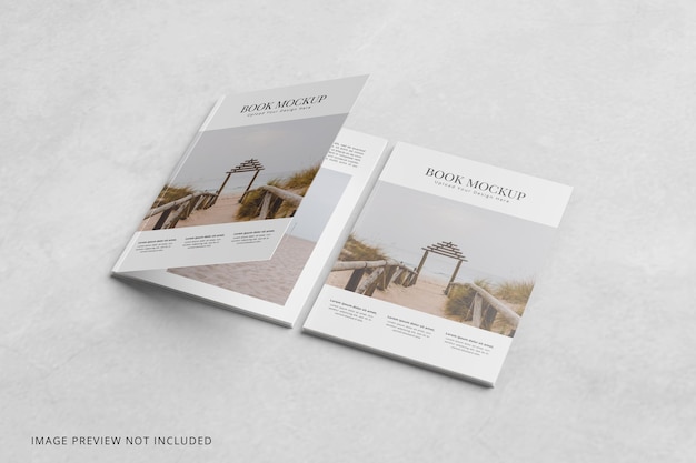 Cover boek tijdschrift mockup