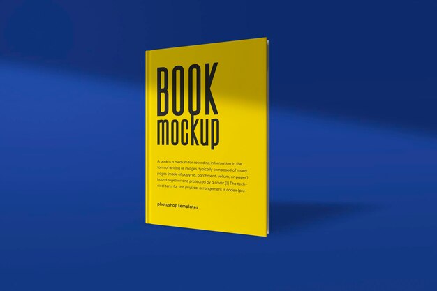 Copertina del libro mockup vista laterale prospettiva