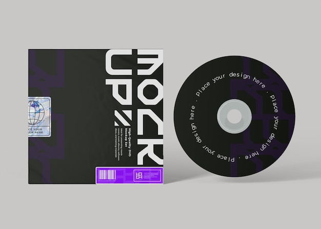 cover and compact disc mockup