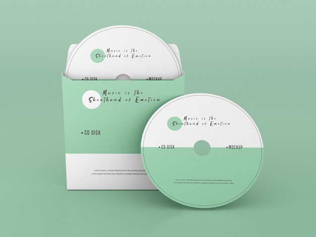 Copertina e mockup di compact disc