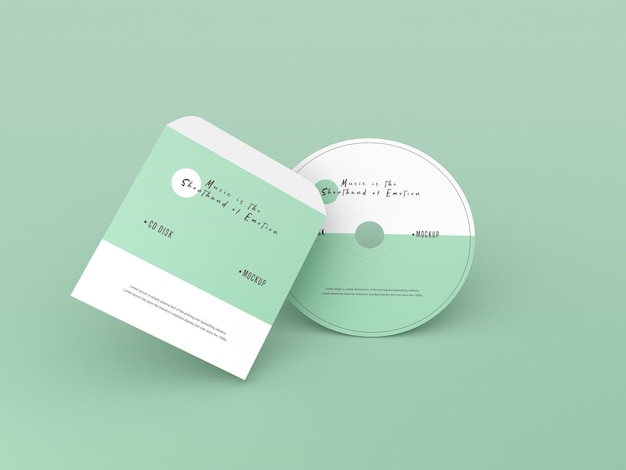 Cover and compact disc mockup