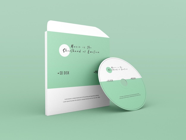 Copertina e mockup di compact disc