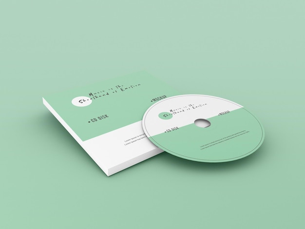 Cover and compact disc mockup