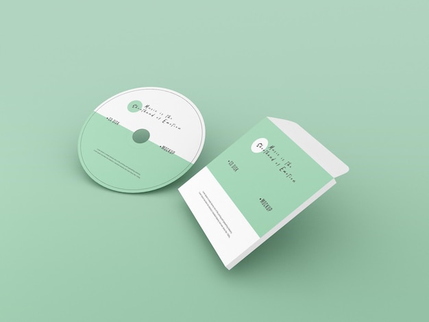 Cover and compact disc mockup