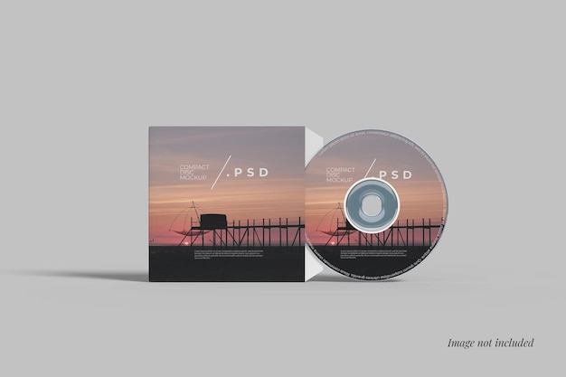PSD cover and compact disc mockup