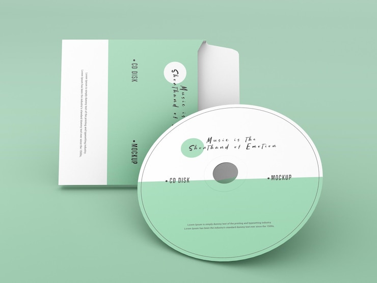 PSD cover en compact disc-mockup