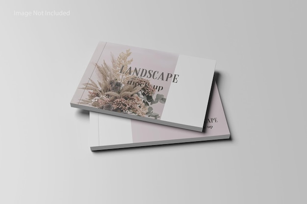 Cover landscape book magazine mockup