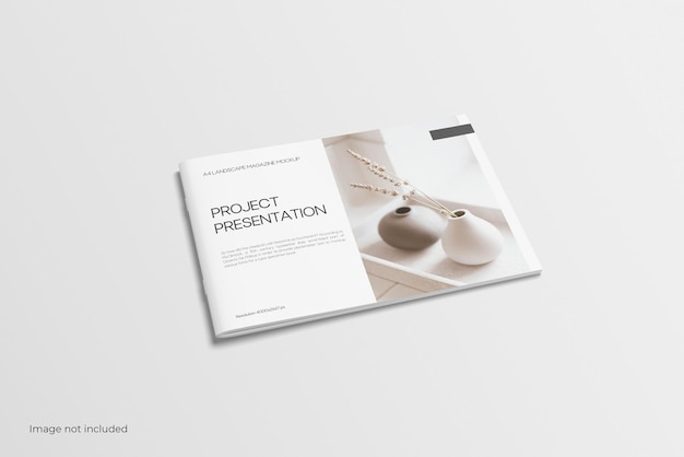 PSD cover landscape brochure and catalog mockup