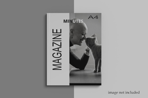 PSD cover of magazine mockup isolated premium psd