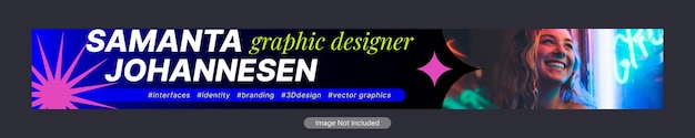 PSD modello di copertina per il banner dei social media del portfolio behance con le tue informazioni personali