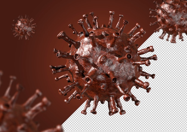 PSD covid-19 coronavirus: espulsione della pandemia e salute medica - modello di virus