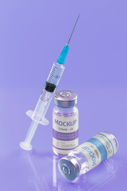 PSD covid vaccine mockup design