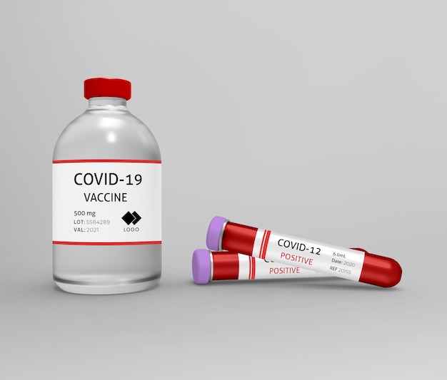 Covid vaccine test mockup