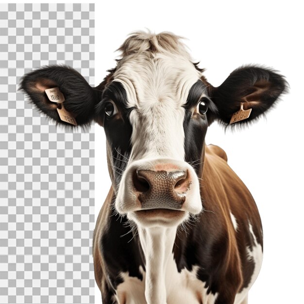 PSD cow illustration transparent background