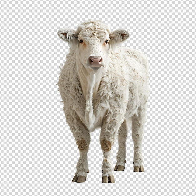 PSD cow on isolated background