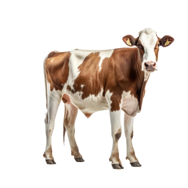 Корова изолирована на белом фоне