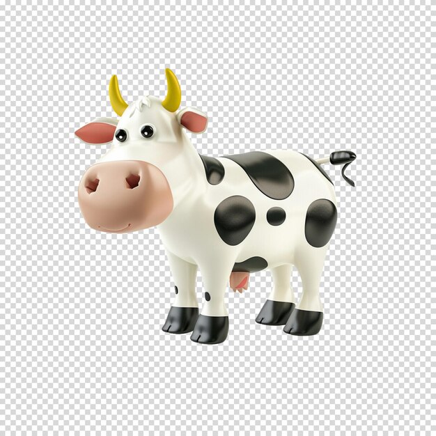 PSD cow isolated on transparent background