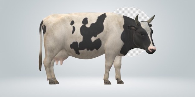 PSD cow isolated on a transparent background