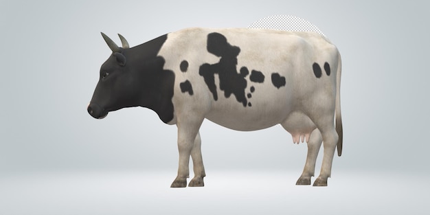 PSD cow isolated on a transparent background