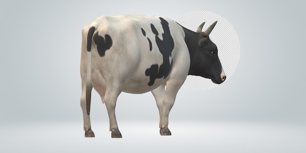 PSD cow isolated on a transparent background