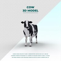 Cow isolated