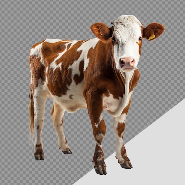 PSD cow png isolated on transparent background