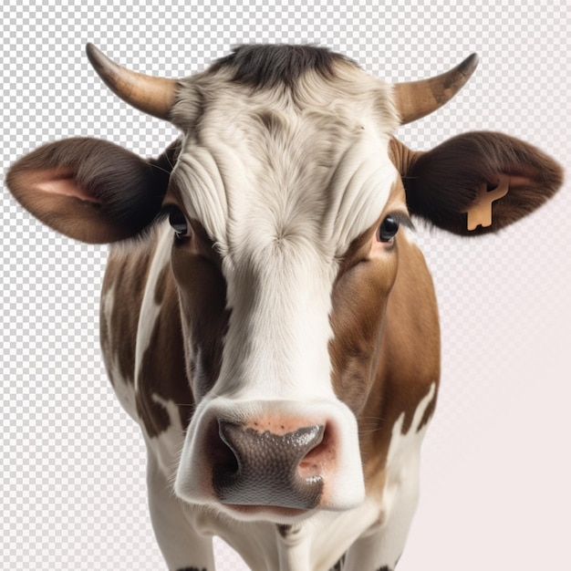 PSD cow on a transparent background