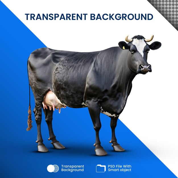 PSD cow transparent