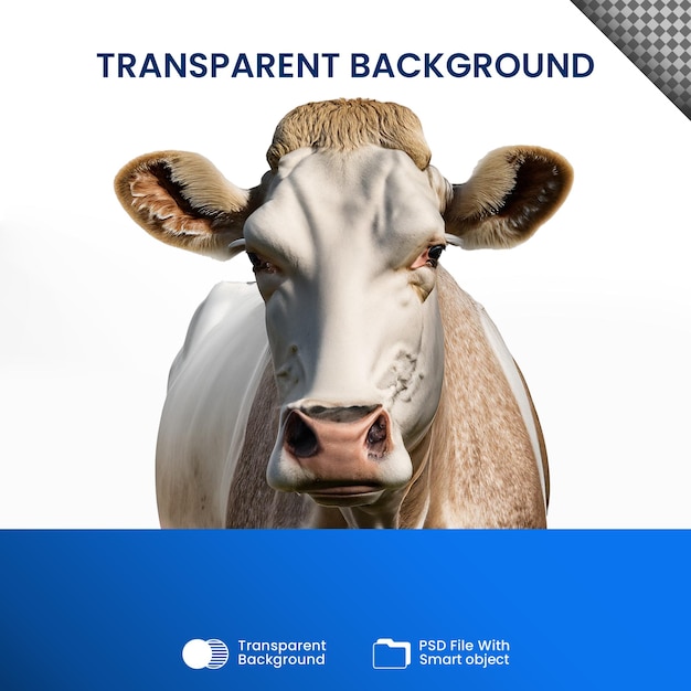 PSD cow transparent