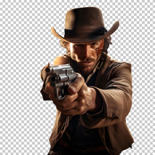 Cowboy isolated on transparent background