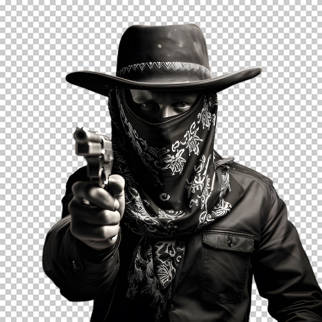 PSD cowboy isolated on transparent background