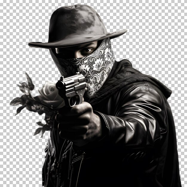 PSD cowboy isolated on transparent background