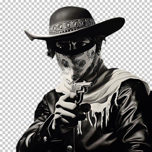 PSD cowboy isolated on transparent background