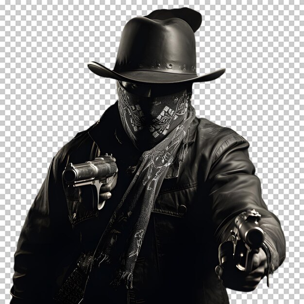 PSD cowboy isolated on transparent background