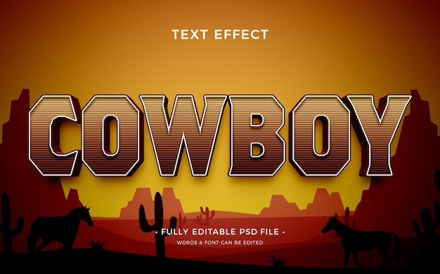 Cowboy teksteffect