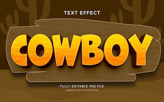 PSD cowboy teksteffect