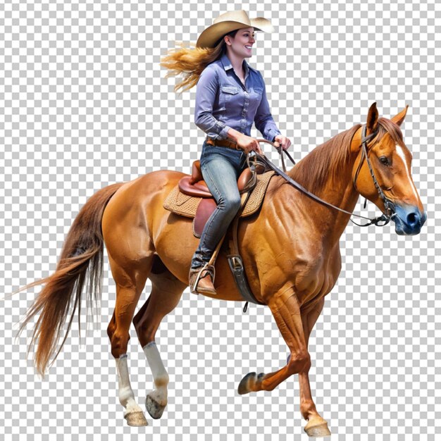 PSD cowgirl on a horse