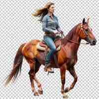 PSD cowgirl on a horse