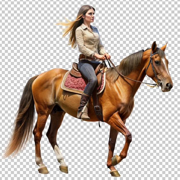 PSD cowgirl on a horse