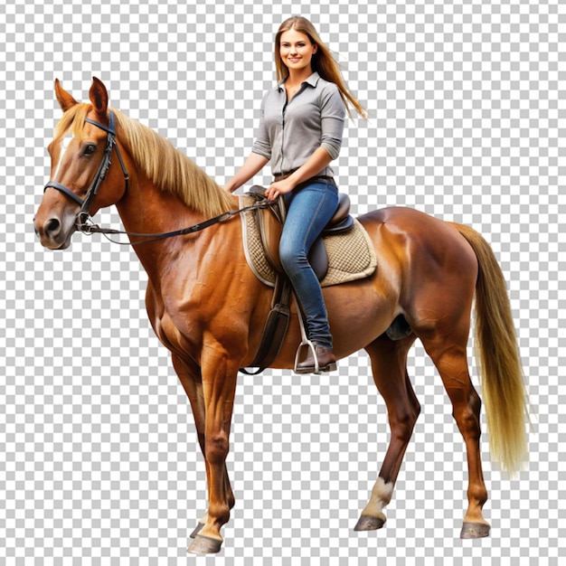 PSD cowgirl on a horse