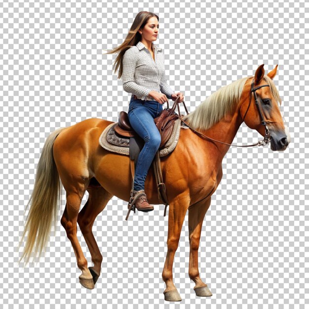 PSD cowgirl op een paard