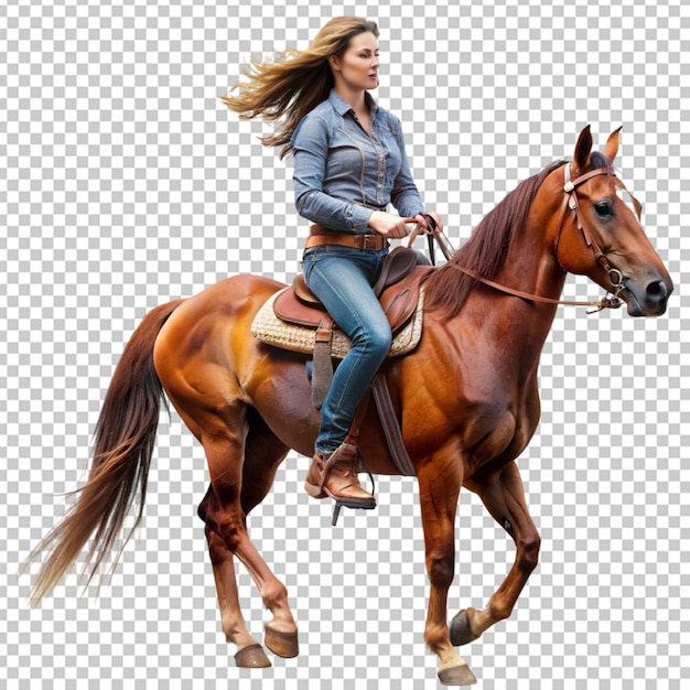PSD cowgirl op een paard
