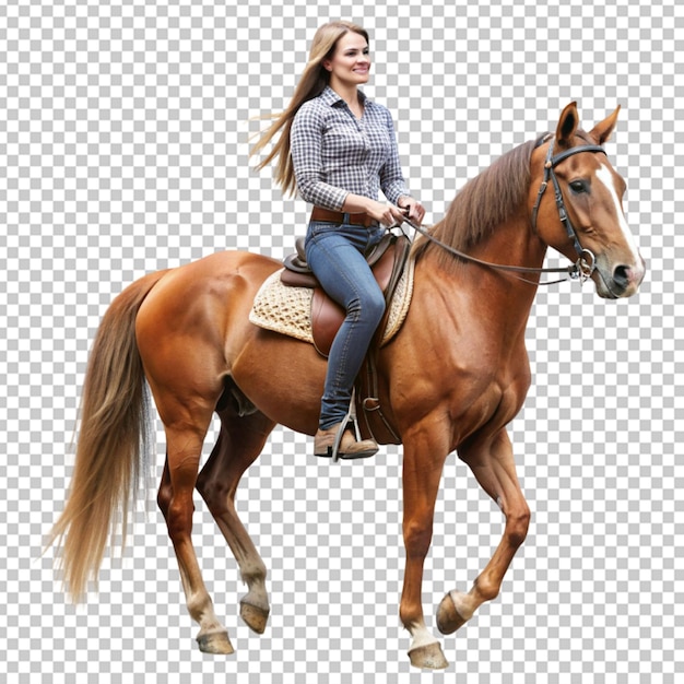 PSD cowgirl op een paard