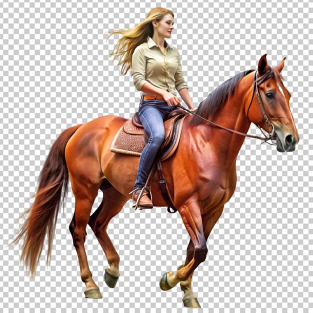 PSD cowgirl op een paard