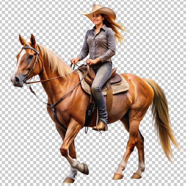 PSD cowgirl op een paard