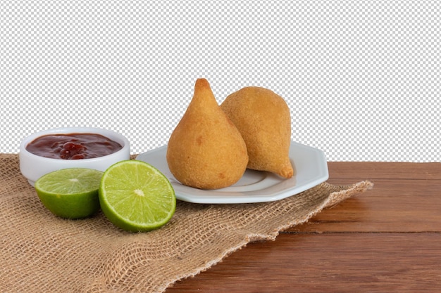 치킨 Png 투명 배경을 곁들인 Coxinha 전통 튀긴 브라질 음식