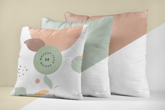 PSD cozy cushion fabric mock-up